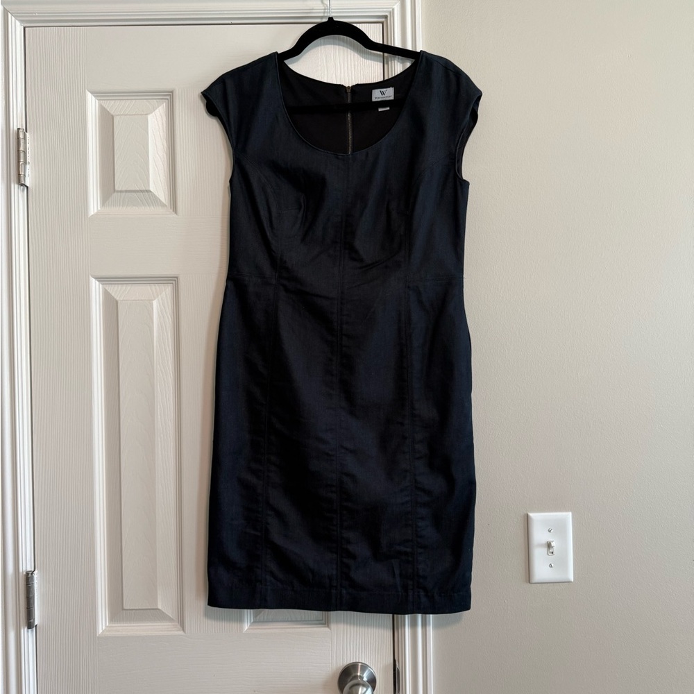 Worthington Dark Denim Cap Sleeve Mini Dress